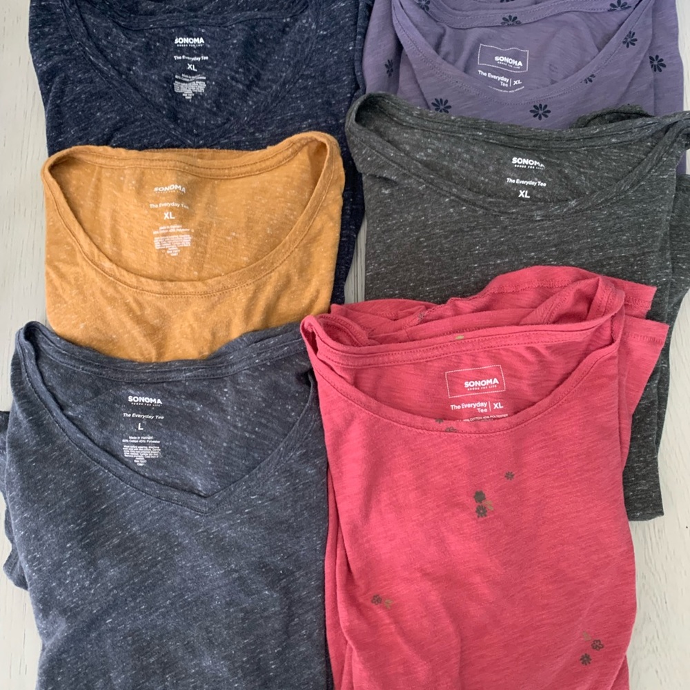 Lot of 6 Sonoma Everyday Tees